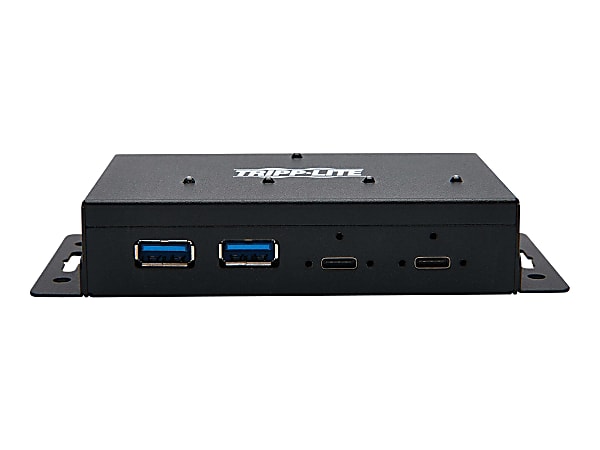 Tripp Lite 4-Port Industrial-Grade USB 3.1 Gen 2 Hub - 10 Gbps, 2 USB-C & 2 USB-A, 15 kV ESD Immunity, Iron Housing - Hub - 4 x USB 3.1 Gen 2 - desktop - TAA Compliant
