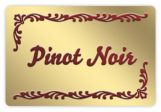 Custom 1-Color Foil-Embossed Labels And Stickers, 1" x 1-1/2" Rectangle, Box Of 500 Labels