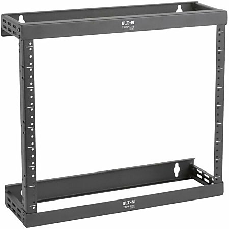 Eaton Tripp Lite Series SmartRack 8U/12U/22U Expandable Ultra Low-Profile Patch-D Wall-Mount 2-Post Open Frame Rack - Black Powder Coat - SRWO8U22SD