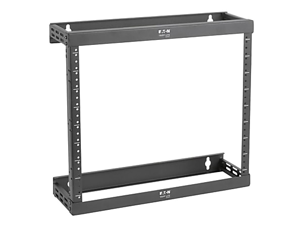 Eaton Tripp Lite Series SmartRack 8U/12U/22U Expandable Ultra Low-Profile Patch-D Wall-Mount 2-Post Open Frame Rack - Black Powder Coat - SRWO8U22SD