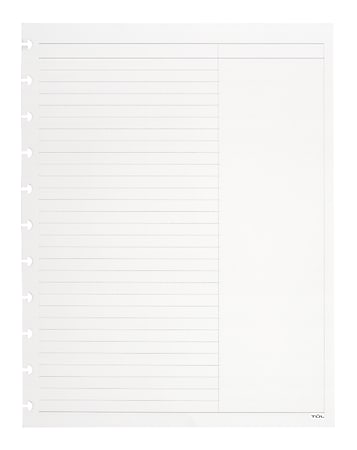 TUL® Discbound Notebook Refill Pages, Letter Size, Margin Ruled, 100 Pages (50 Sheets), White