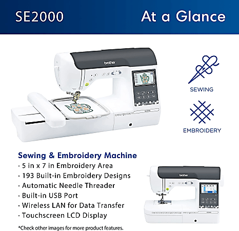 Brother SE2000 Combo Sewing and Embroidery Machine - 805167