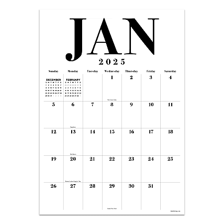 2025 TF Publishing Monthly Wall Calendar, 12” x 17”, Medium Art, January 2025 To December 2025