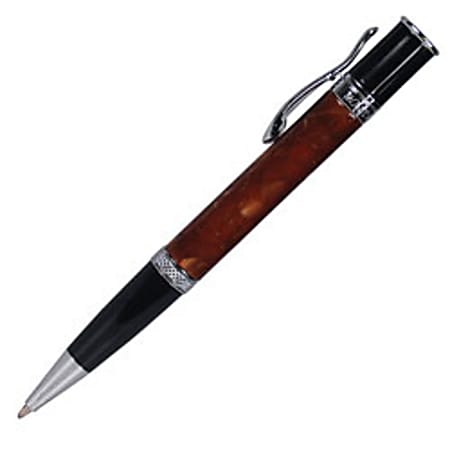 Monteverde® Jewelria™ Capless Rollerball Pen, Medium Point, 0.8 mm, Brown Barrel, Black Ink
