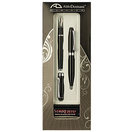 Aldo Domani Sorrento Mini Ballpoint Pen And Fountain Pen Set
