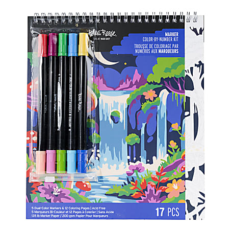 Vivid by Brea Reese Marker Color-By-Number Kit, Surreal, Total Qty 1