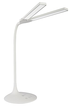 OttLite® Pivot Dual-Shade LED Desk Lamp, 26"H, White
