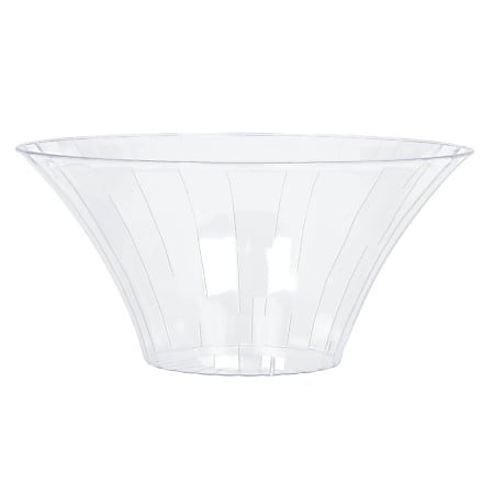 Amscan Flared Plastic Bowls, 4-1/2" x 9", Clear, Set Of 6 Bowls