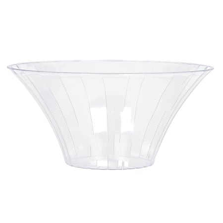 Amscan Flared Plastic Bowls, 4-1/2" x 9", Clear, Set Of 6 Bowls