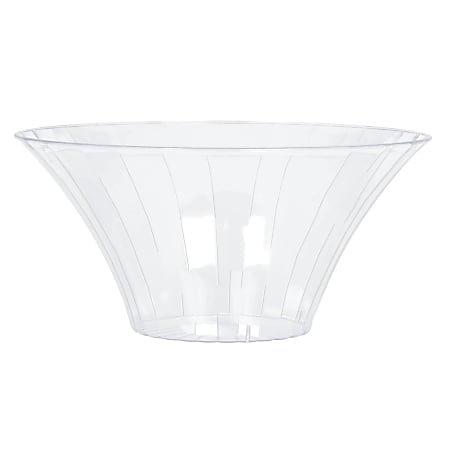 Amscan Flared Plastic Bowls, 4-1/2" x 9", Clear,