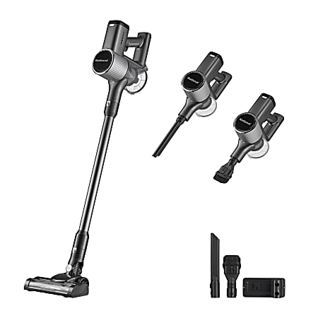National® Cordless Lightweight 2-in-1 Upright/Handheld Vacuum Cleaner with 22-kPa Suction, HEPA Filter & Attachments, Gray, NA-870V