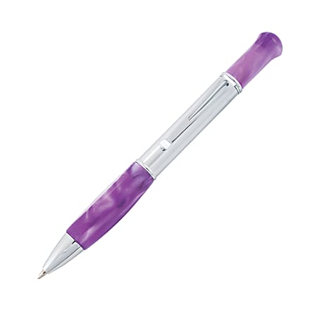 Monteverde® Olympia™ Capless Rollerball Pen, 0.8 mm, Medium Point, Purple Barrel, Black Ink