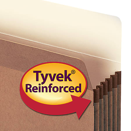 File Envelope Legal Size with 5 1/4 Fully Reinforced Tyvek Gusset Cloth Tie Closure Portfolio Fibre-Guard Expanding Wallet 25 per Carton 