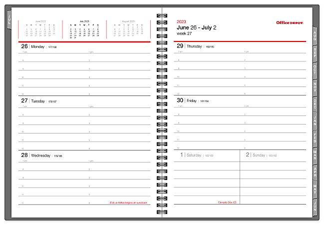 2024 Office Depot® Brand Weekly/Monthly Planner, 8-1/2 x 11”, Color Block,  January To December 2024