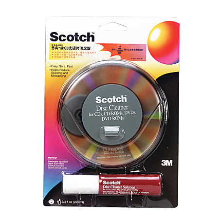 Scotch® Disc Cleaner For CDs And DVDs