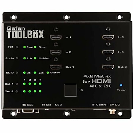 Gefen 4x2 Matrix for HDMI with Ultra HD 4K x 2K Support - 3840 × 2160 - 4 x 2 - 2 x HDMI Out