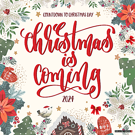 2024 Willow Creek Press Hobbies Monthly Wall Calendar, 12" x 12", Christmas is Coming, January To December
