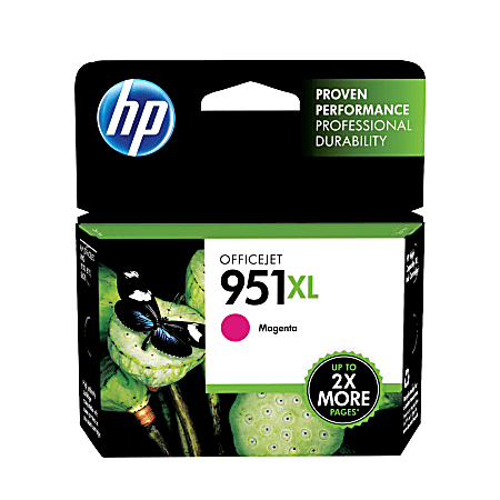 HP 951XL High-Yield Magenta Ink Cartridge, CN047AN