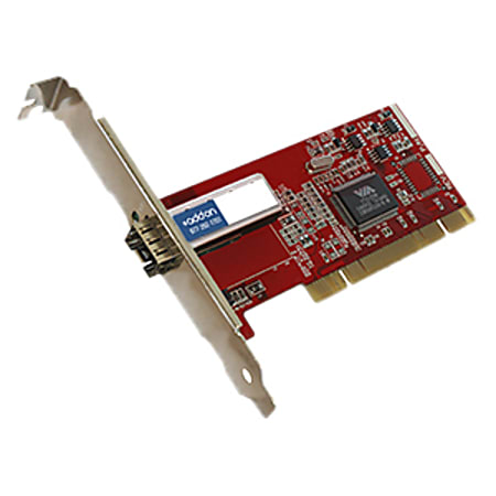 AddOn 1Gbs Single Open SFP Port MMF or SMF PCI Network Interface Card - 100% compatible and guaranteed to work