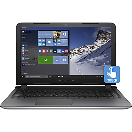HP Pavilion 15-ab100 15-ab110nr 15.6" Touchscreen LCD Notebook - AMD A-Series A10-8700P Quad-core (4 Core) 1.80 GHz - 8 GB - 750 GB HDD - Windows 10 - 1366 x 768 - Black, Natural Silver