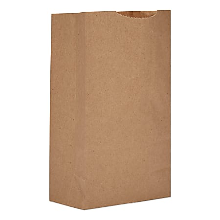 General Grocery Paper Bags, 8-1/16”H x 4-3/4”W x 3”D, Kraft Brown, Pack Of 500 Bags
