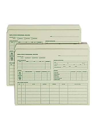 Smead® Employee Record File Folder, Letter Size, Moss, Pack Of 20