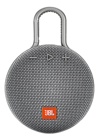 JBL Clip 3 Portable Bluetooth® Speaker, Gray, JBLCLIP3GRY