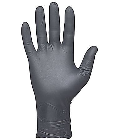 Showa Best Powder Free Disposable Gloves, Large, Black, Case Of 1,000 Gloves