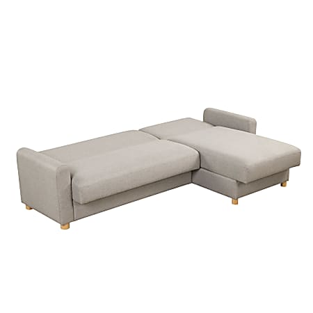 Serta Corey Convertible Sectional Sofa 32 13 H x 100 W x 56 13 D Stone Office Depot