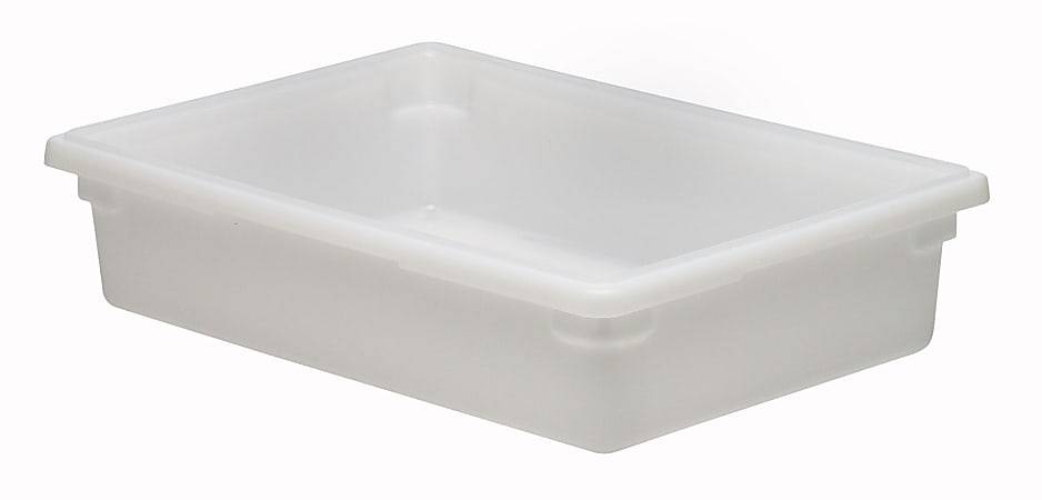Cambro Poly Food Boxes, 6"H x 18"W x 26"D, White, Pack Of 6 Boxes