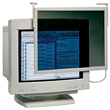 Kensington® SlimScreen Privacy Anti-Glare Filter, For 16"-18" CRT Monitor, Black