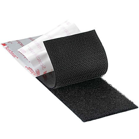 3M™ Scotchmate™ Fastener Tape, Hook, 1" x 150', Black, Case Of 3