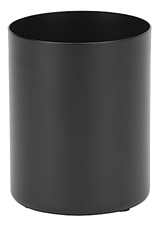 Realspace™ Metal Pencil Cup With Antimicrobial Treatment, 4" x 3-3/16" x 3-3/16", Black