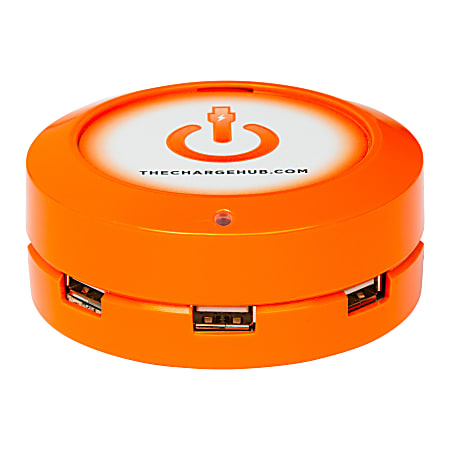ChargeHub X5 5-Port USB Charger, Orange, CRGRD-X5-007