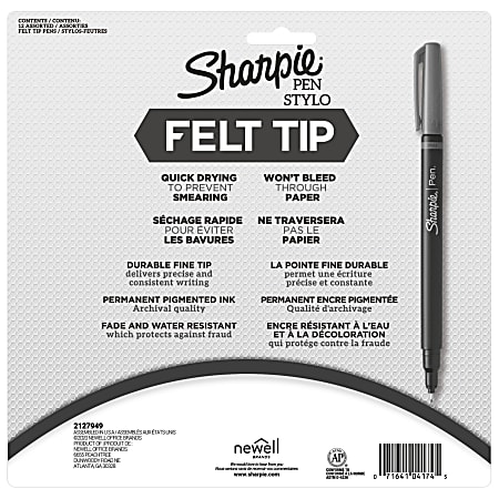 Sharpie 24pk Felt Pens 0.4mm Fine Tip Multicolored