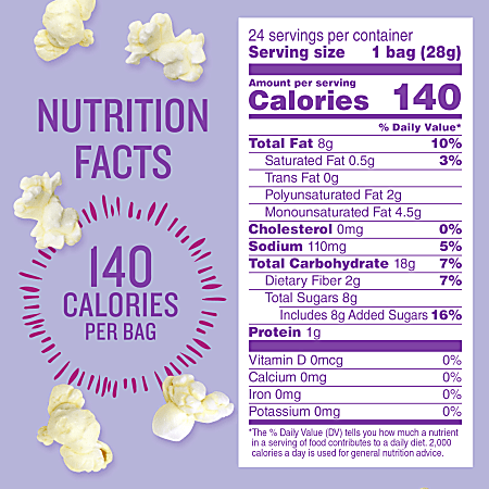 Angie's BOOMCHICKAPOP Popcorn - Gluten-free, Cholesterol-free, No High Fructose Corn Syrup - Sweet and Salty Kettle - 1 Serving Bag - 24 / Carton Angie's BOOMCHICKAPOP Popcorn - Gluten-free, Cholesterol-free, No High Fructose Corn Syrup - Sweet and Salty Kettle - 1 Serving Bag - 24 / Carton