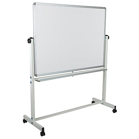 Flash Furniture Mobile Reversible Magnetic Dry-Erase Whiteboard,