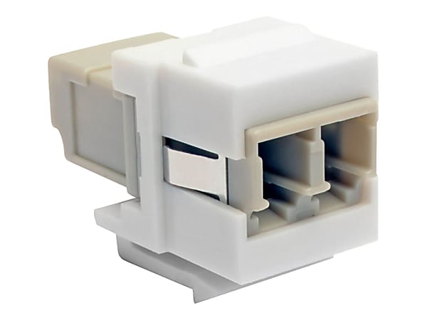 Tripp Lite Duplex Multimode Fiber Coupler, Keystone Jack - LC to LC, White - Keystone coupler - LC multi-mode (F) to LC multi-mode (F) - fiber optic - white