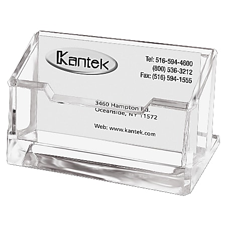 Realspace Black Acrylic Business Card Holder - Office Depot