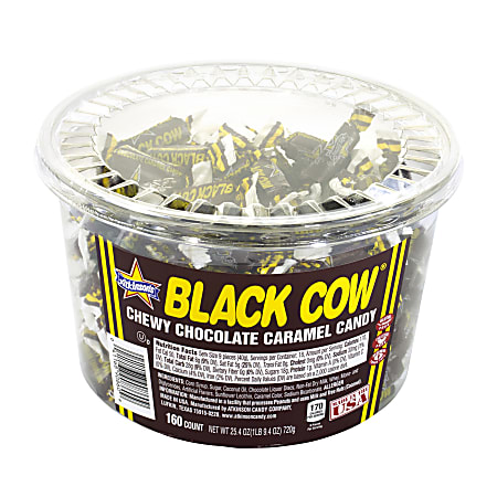 Black Cow Bites, Tub Of 160 Pieces