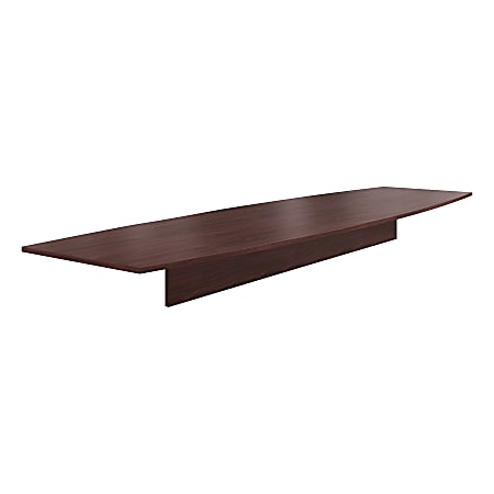 HON Preside Boat Shaped Conference Table Top 168 W Mahogany - Office Depot