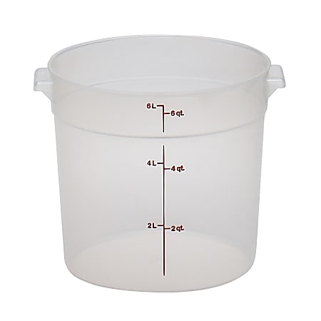 Cambro Translucent Round Food Storage Containers, 6 Qt,
