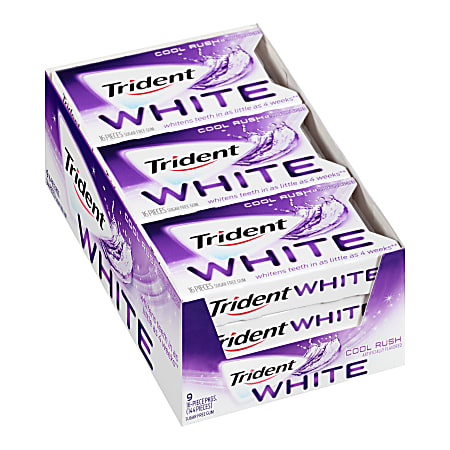 Trident® Cool Rush® White Sugarless Gum Dual-Tear Pack, 0.075 Oz
