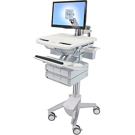 Ergotron StyleView Cart with LCD Arm, 6 Drawers