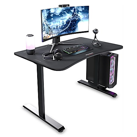 RESPAWN 1048 Gaming Desk - 48in Computer Desk With Mouse Pad, PC Workstation With Cable Management, Home Office Gaming Table - Black