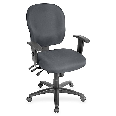 Lorell® Adjustable Waterfall Design Task Chair, Gray