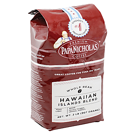 PapaNicholas Coffee Ground Coffee, Hawaiian Islands Blend, 2 Lb Per Bag