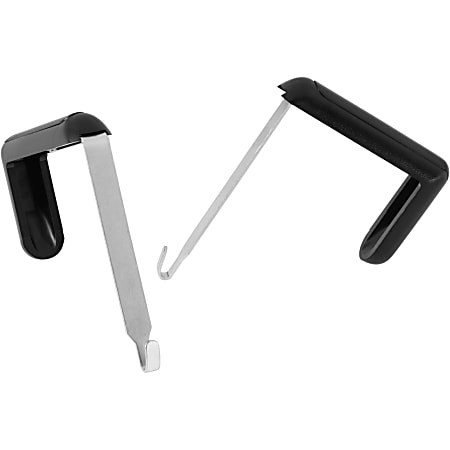 Quartet® Adjustable Partition Hangers, Black, Set Of 2