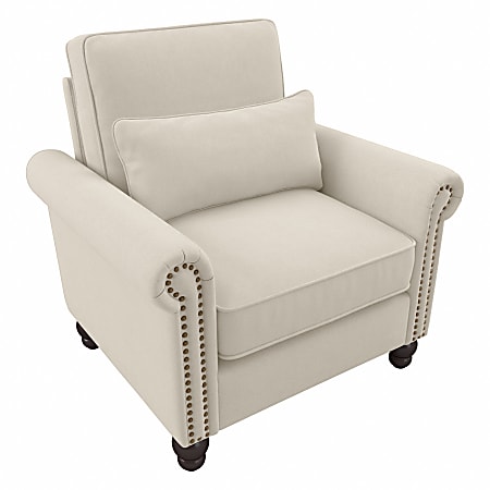 Bush Furniture Coventry Accent Chair With Arms Cream Herringbone - Main Image