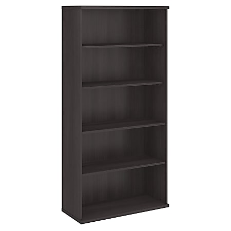 Bush Business Furniture Studio C 73"H 5-Shelf Bookcase, Storm Gray, Standard Delivery